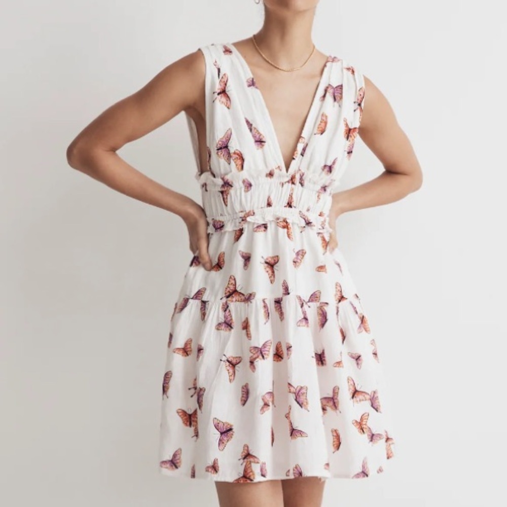 Banjanan- Victoria Mini Dress with Butterfly Print